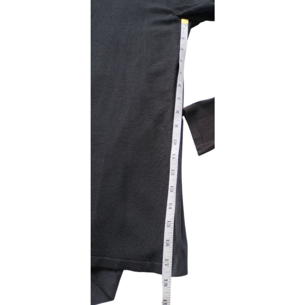 INC International Concepts Black Fringe Draped Open Cardigan - Picture 8 of 11